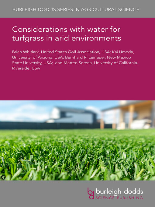 Cover image for Considerations with water for turfgrass in arid environments
